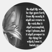 BIBLE SCRIPTURE ISAIAH 55:11 STICKER