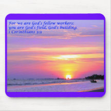 Bible verse 1 Corinthians 3:9 Mouse Pad