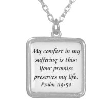 bible verse encouragement Psalm 119:50 Necklaces