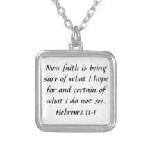 bible verse Hebrews 11:1 encouragement necklace