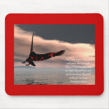 Bible Verse Isaiah 40: 28-31 with Eagle Mouse Pads