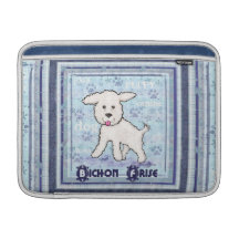Bichon Frise Dog Rickshaw MacBook Sleeve 13"