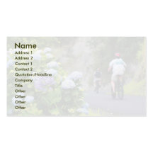 Bicycles and hydrangeas business card template