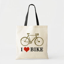 bicycles, I love bike Canvas Bags