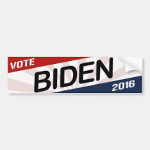 BIDEN 2016 DIAGONAL WEDGE -.png Bumper Sticker