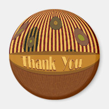 Biege Thank You Fridge Magnet