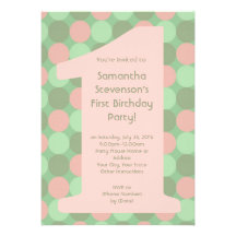 Big 1 Birthday Party Invitations