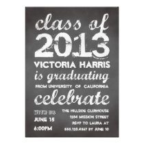 Big and bold gray chalkboard typography modern invitations