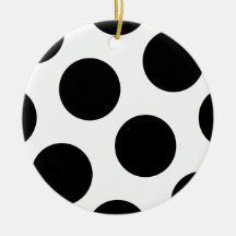 Big Black Dots Christmas Ornaments