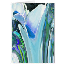 Big Blue Flower Greeting Cards