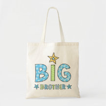 Big brother kids tote bag with stars