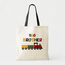 Big Brother Train Tote Bags