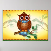 Big Brown Owl Posters