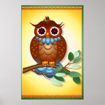 Big Brown Owl Posters