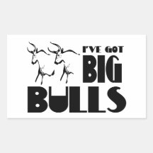 Big Bulls - Funny Farmer Rectangular Sticker