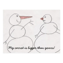 Big Carrot Postcard