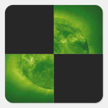 BIG Chequered Flag 1 The Square Green Sun Sticker