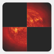 BIG Chequered Flag 1 The Square Red Sun Sticker