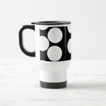 Big Dots in Black and White. Coffee Mugs