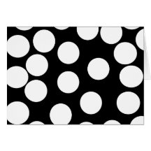 Big Dots in Black and White. Greeting Card