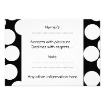 Big Dots in Black and White. Personalized Announcements