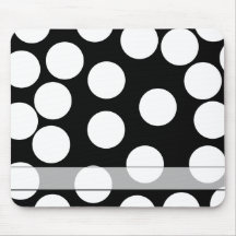 Big Dots in Black and White. Mouse Pad