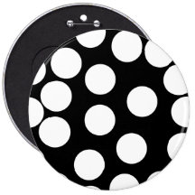 Big Dots in Black and White. Pinback Button