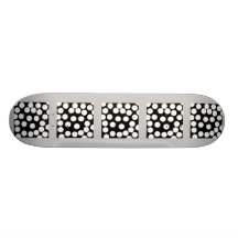 Big Dots in Black and White. Skateboard Deck