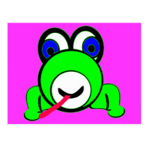 Big Eyed Green Frog Postcards