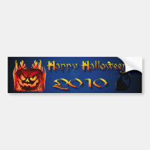 Big Flaming Pumpkin Bumper Sticker