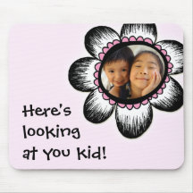 Big Flower Photo Frame Mousemats