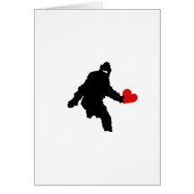BIG FOOT VALENTINE GREETING CARDS