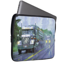 Big Freight Truck Driver's Art Laptop Sleeve