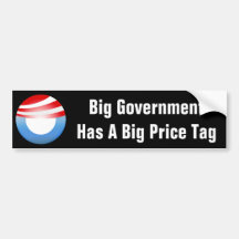 Big Government Costs Us Bumper Stickers