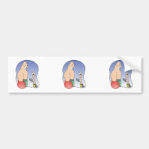 big guy vs little guy funny boxing cartoon bumper sticker