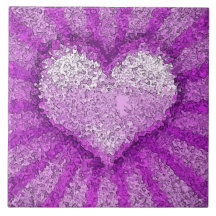Big Heart Pop Art Ceramic Tile