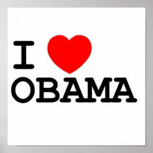 BIG I Heart Obama Poster