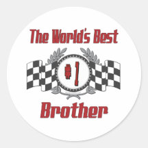 Big, Little, Middle Brother Gifts Round Stickers