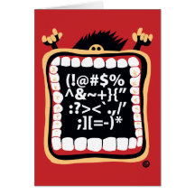 Big Mouth Says What?!?! postcard