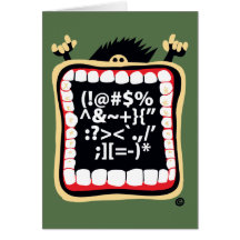 Big Mouth Says What?!?! postcard