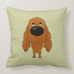 Big Nose Irish Setter Throw Pillow