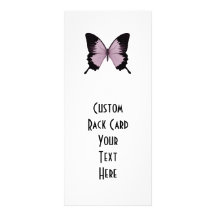 Big Pink & Black Butterfly - Personalise Rack Card Design