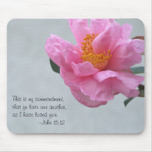 Big Pink Flower/Love One Another Mouse Mat