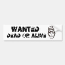 Big Rig wanted dead or alive bumper sticker