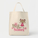 Big Sister Ethnic Stick Figure Girl Canvas Bag