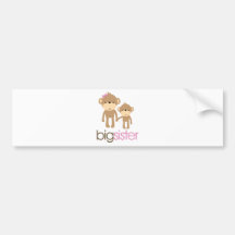 Big Sister Monkey Pregnancy Announcement T-shirt Bumper Sticker