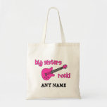 Big Sisters Rock! with Pink Guitar Tote Bags
