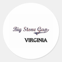 Big Stone Gap Virginia City Classic Round Stickers