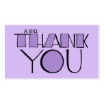 Big Thank You purple Business Card