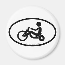 Big-Wheel Refrigerator Magnets